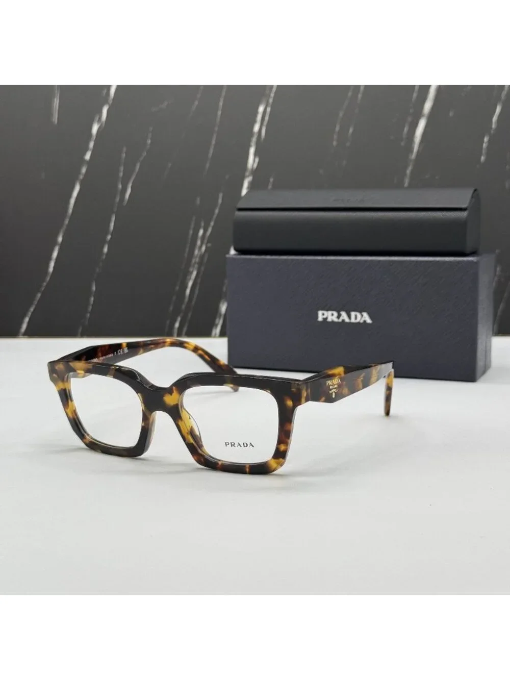 NWT Prada PRC08V 14L1O1 Havana Brown Women Eyeglasses PR C08V